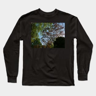 Stand under the trees in autumn to experience colour Long Sleeve T-Shirt